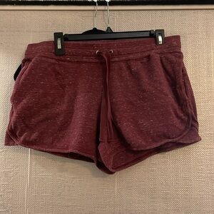 Red work out shorts with pockets